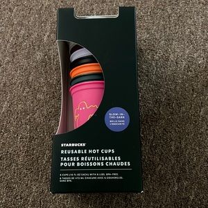 Starbucks GLOW in the dark Reusable Cups with lids (6 count)